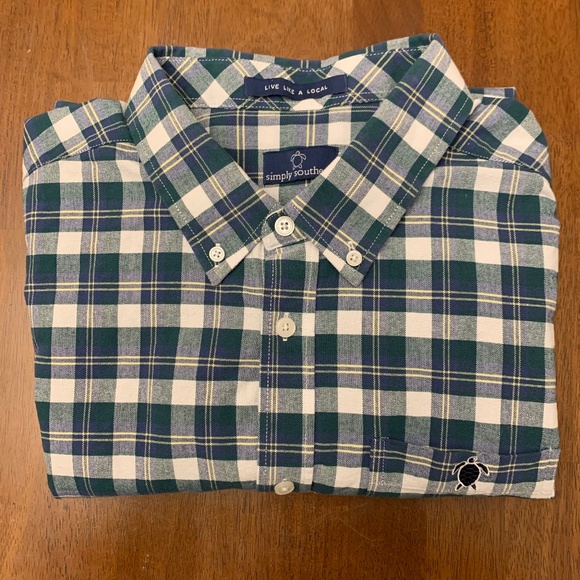 Simply Southern Heavy Cotton Button Down‎ Shirt, XL - Picture 2 of 4
